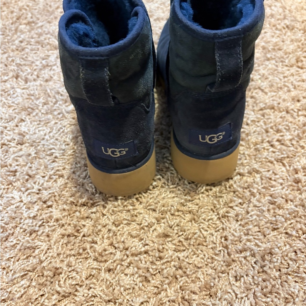 UGG Navy Shearling Boots